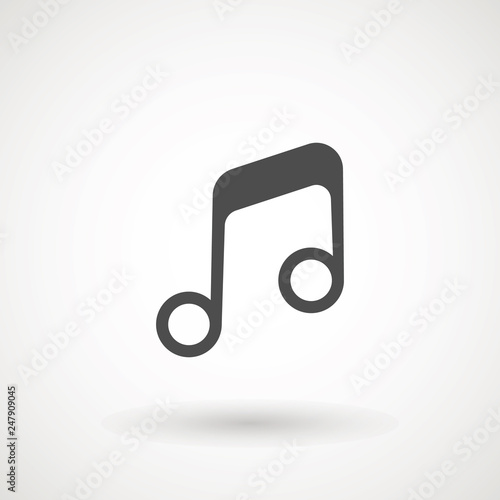 Music note icon in trendy flat style isolated on background. Music note icon page symbol for your web site design logo, app, UI. Vector illustration, EPS10. - Vector.