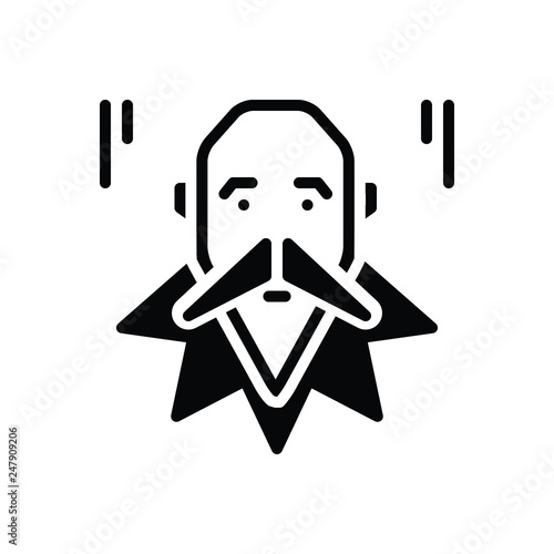 Black solid icon for cervantes 