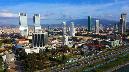 Izmir skyline. Izmir is the 3rd largest city in Turkey. 