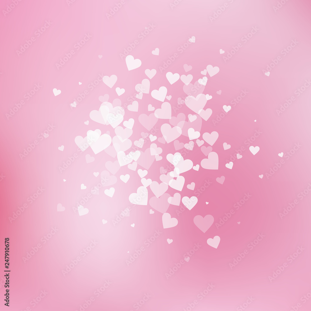 White heart love confettis. Valentine's day explos White heart love confettis. Valentine's day explos