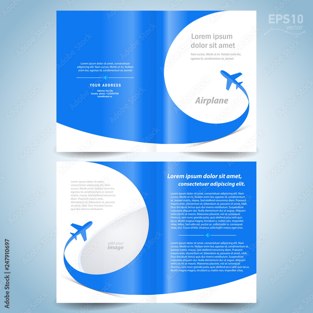 Booklet catalog brochure design template folder airplane flight line takeoff Booklet catalog brochure design template folder airplane flight line takeoff