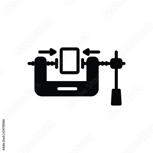 Black solid icon for clampdown 