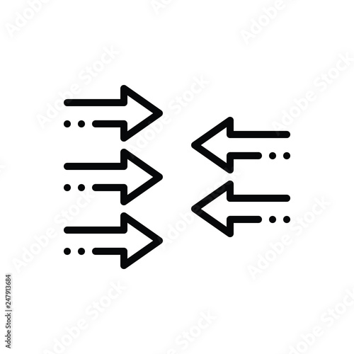 Black solid icon for contrary 