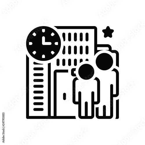 Black solid icon for coexist 