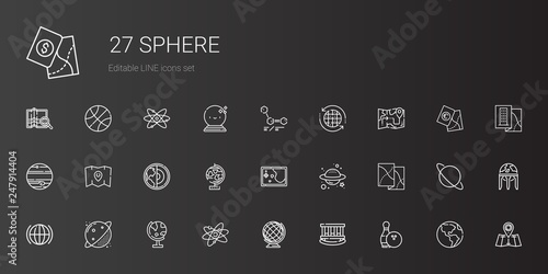sphere icons set