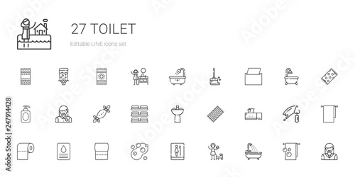 toilet icons set
