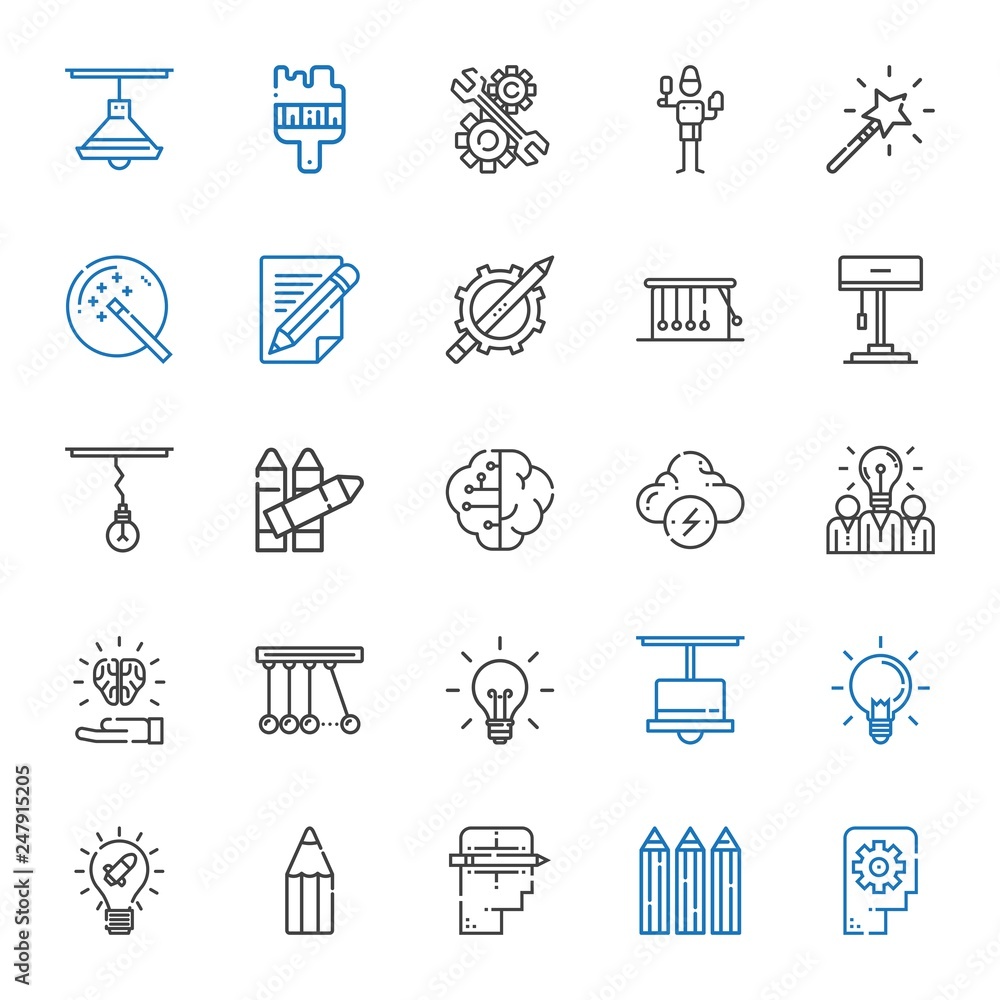 Naklejka premium creativity icons set