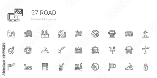road icons set