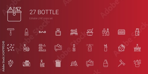 bottle icons set