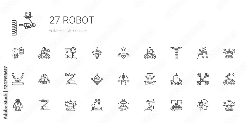 robot icons set robot icons set
