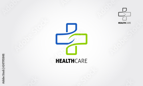 Health Care Vector Logo Template. Medical health-care logo design template.