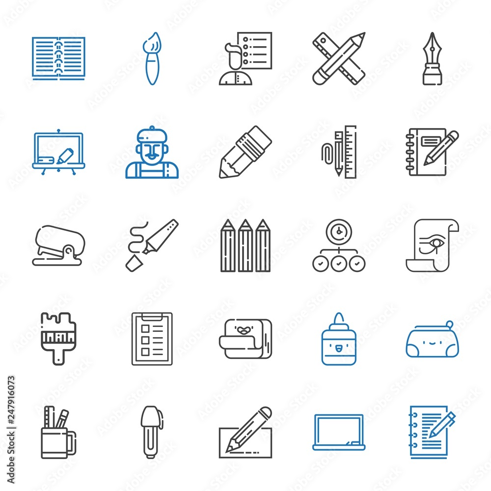Fototapeta premium pencil icons set