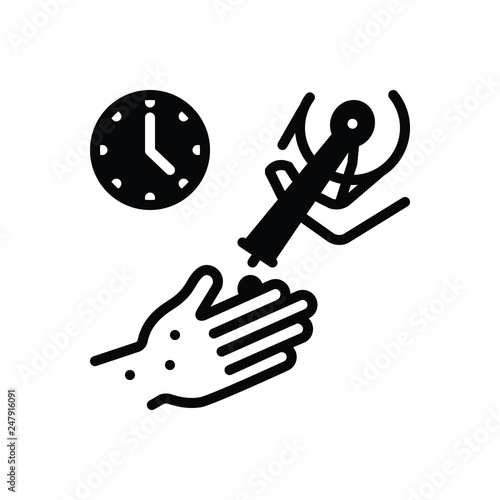 Black solid icon for cryosurgery