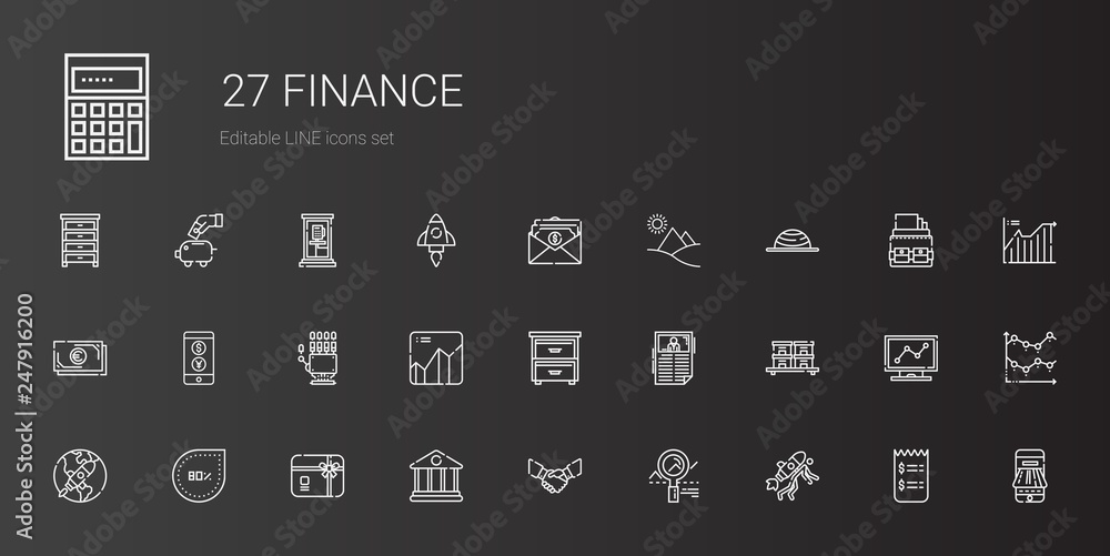 finance icons set finance icons set