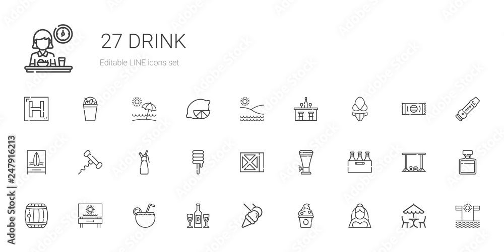 drink icons set drink icons set