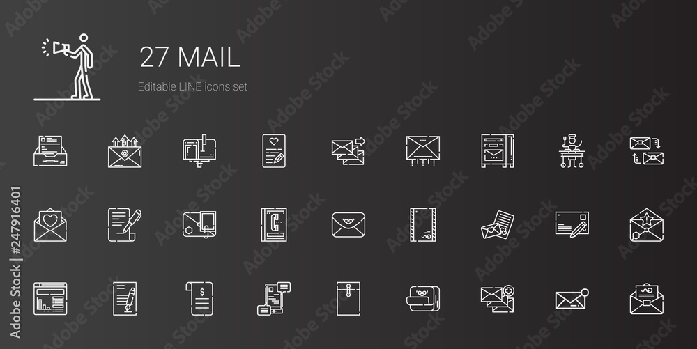 mail icons set mail icons set