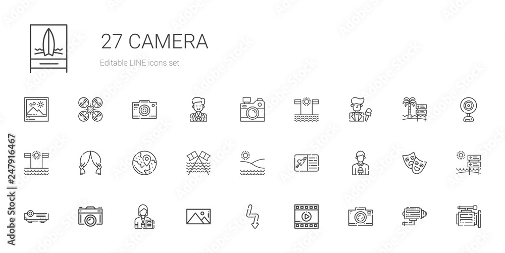 camera icons set camera icons set