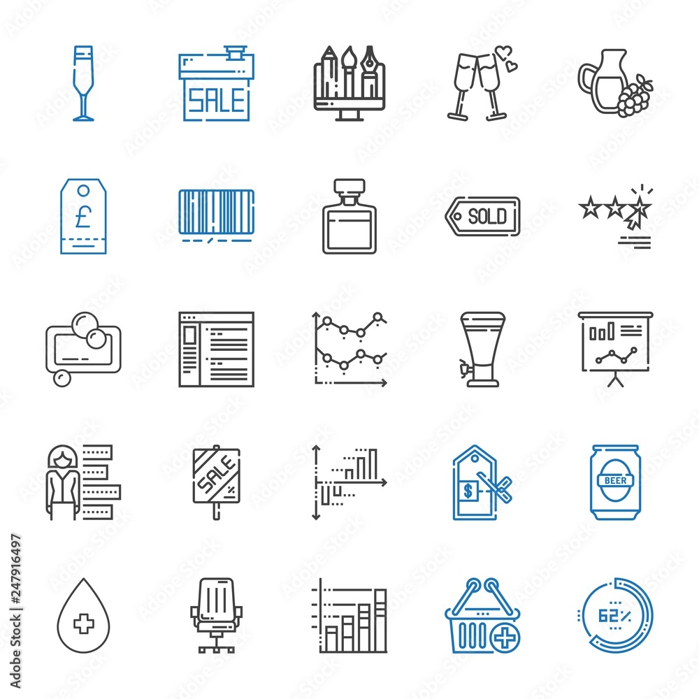 bar icons set