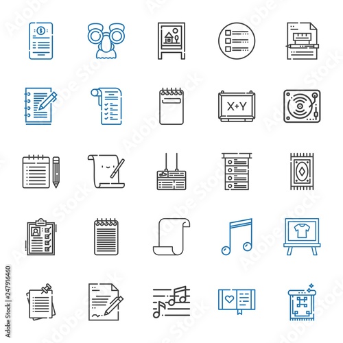 sheet icons set