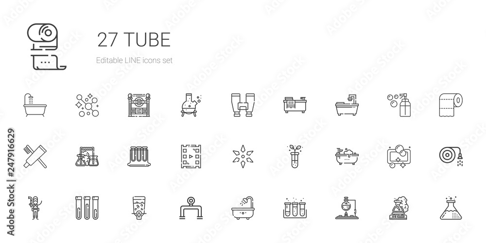 tube icons set tube icons set