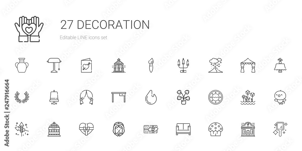 decoration icons set decoration icons set