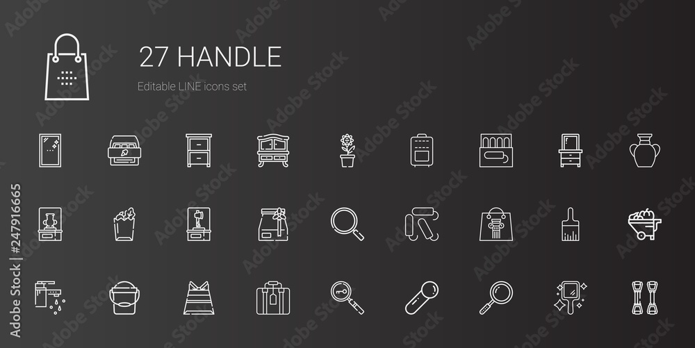 handle icons set handle icons set