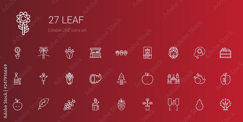 leaf icons set leaf icons set