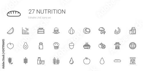 nutrition icons set