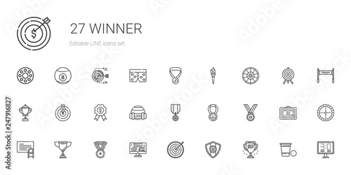 winner icons set
