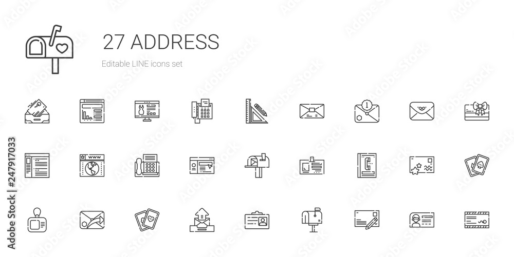 address icons set