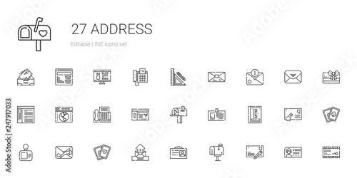 address icons set