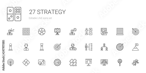 strategy icons set
