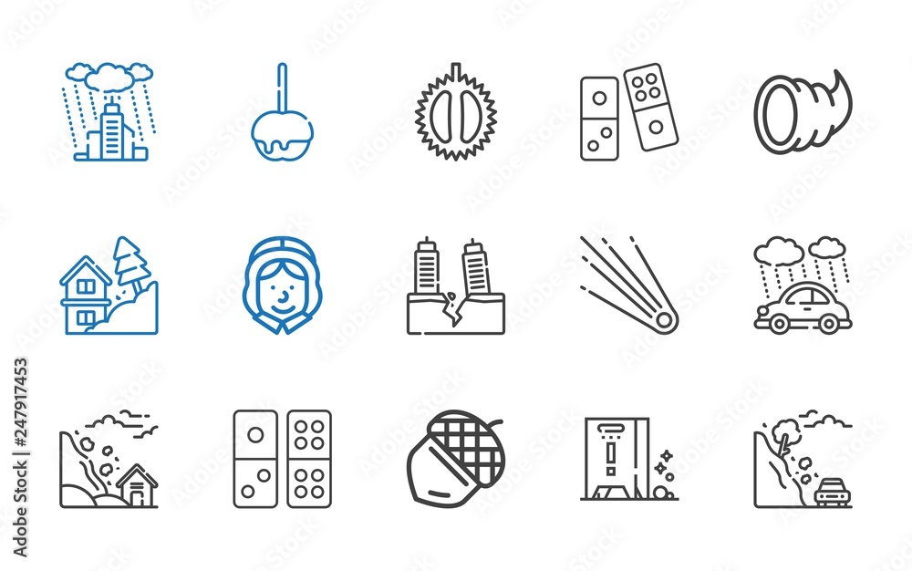 Fototapeta premium fall icons set