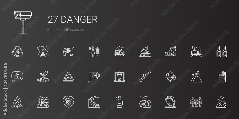 danger icons set danger icons set
