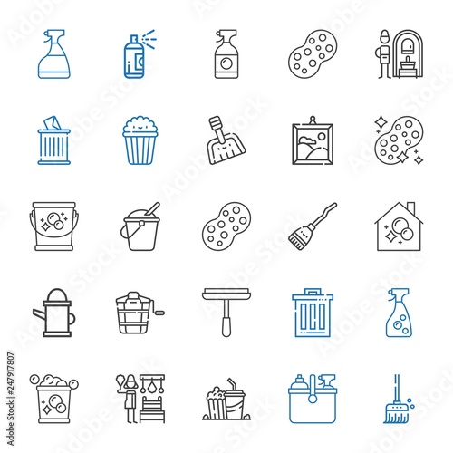 bucket icons set