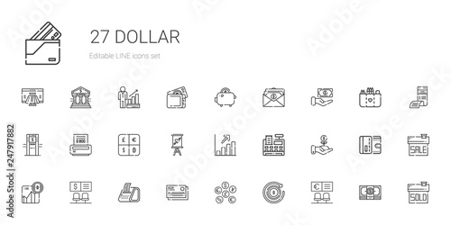 dollar icons set