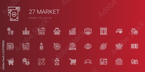 market icons set