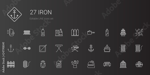 iron icons set
