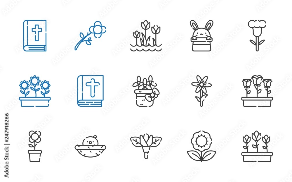 easter icons set