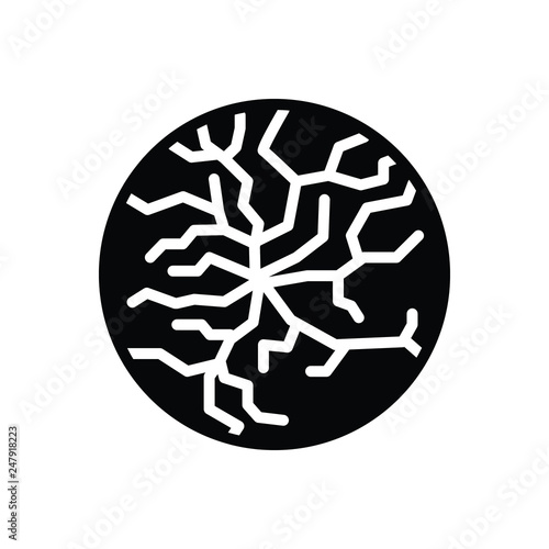 Black solid icon for crackling 