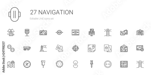 navigation icons set