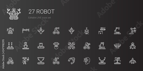 robot icons set