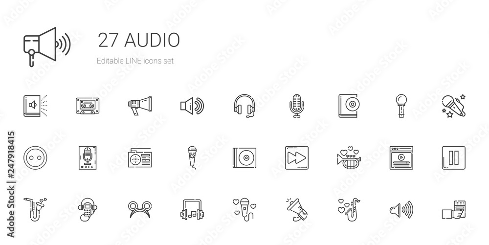 audio icons set audio icons set