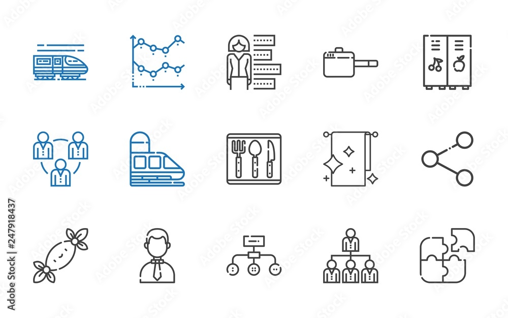 Fototapeta premium group icons set