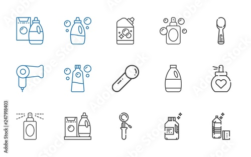 powder icons set