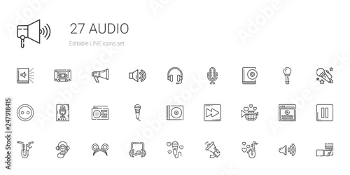 audio icons set