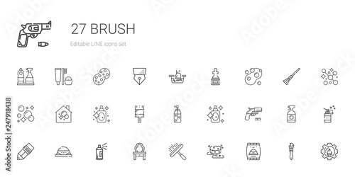 brush icons set