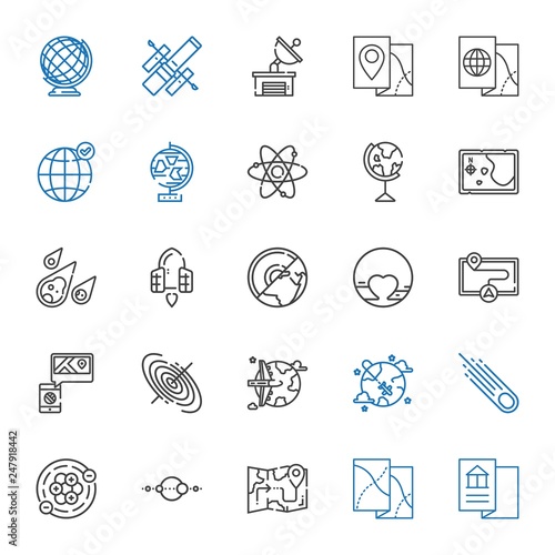 orbit icons set