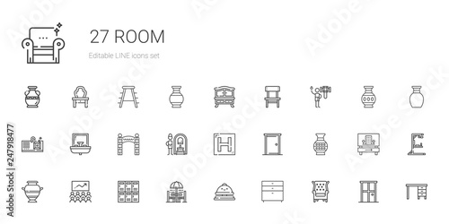 room icons set