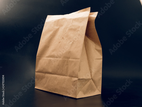 paper bag packaging for food. fast food with you. photo